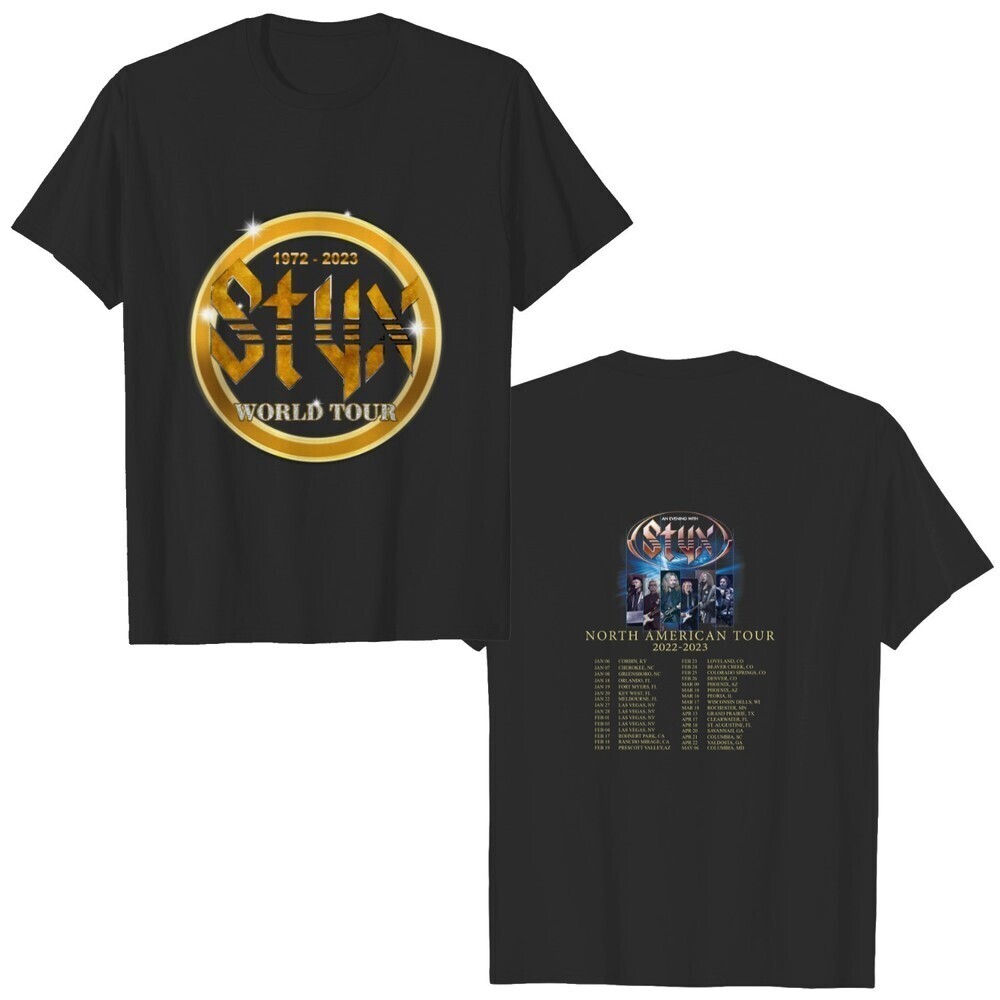 Styx Band World Tour Dates 2023 Shirt 2 Sided T Shirts
